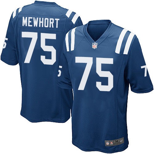 Men's Nike Indianapolis Colts #75 Jack Mewhort Game Royal Blue Team Color NFL Jersey