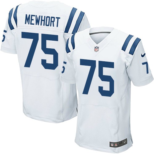 Men's Nike Indianapolis Colts #75 Jack Mewhort Elite White NFL Jersey