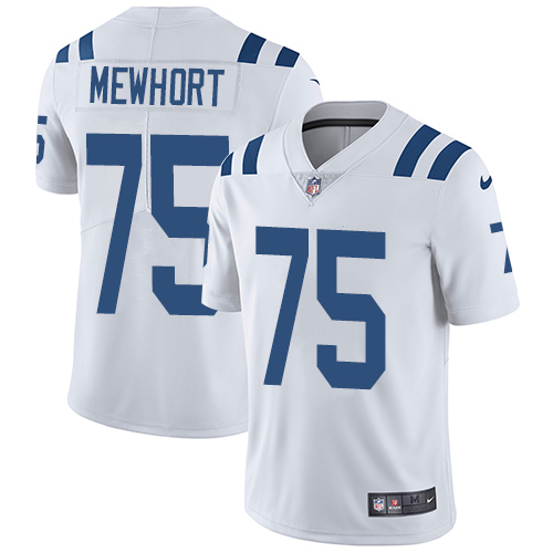 Men's Nike Indianapolis Colts #75 Jack Mewhort White Vapor Untouchable Limited Player NFL Jersey