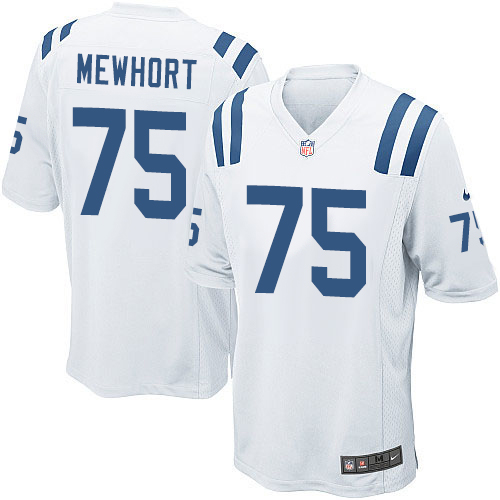 Men's Nike Indianapolis Colts #75 Jack Mewhort Game White NFL Jersey