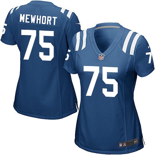 Women's Nike Indianapolis Colts #75 Jack Mewhort Game Royal Blue Team Color NFL Jersey