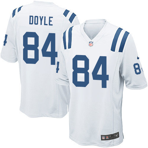 Men's Nike Indianapolis Colts #84 Jack Doyle Game White NFL Jersey