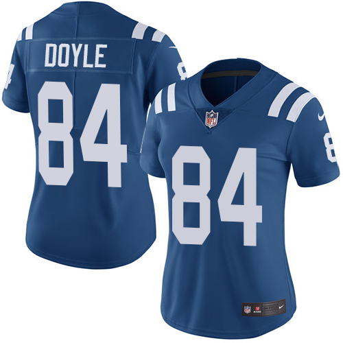 Women's Nike Indianapolis Colts #84 Jack Doyle Royal Blue Team Color Vapor Untouchable Elite Player NFL Jersey