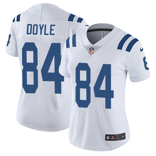 Women's Nike Indianapolis Colts #84 Jack Doyle White Vapor Untouchable Limited Player NFL Jersey