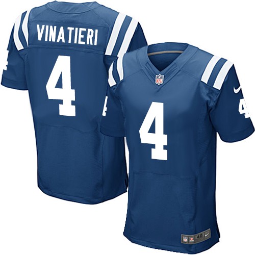 Men's Nike Indianapolis Colts #4 Adam Vinatieri Elite Royal Blue Team Color NFL Jersey