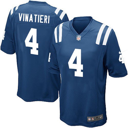 Men's Nike Indianapolis Colts #4 Adam Vinatieri Game Royal Blue Team Color NFL Jersey