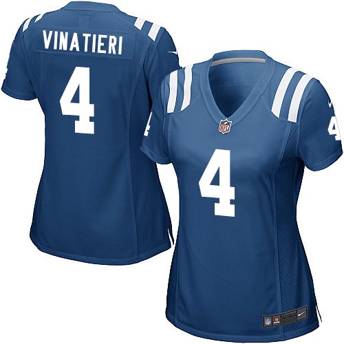 Women's Nike Indianapolis Colts #4 Adam Vinatieri Game Royal Blue Team Color NFL Jersey