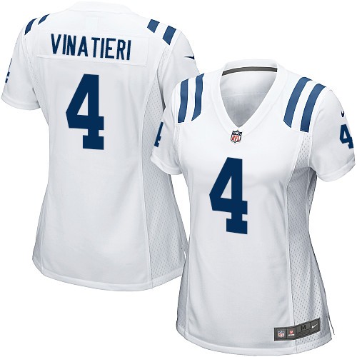 Women's Nike Indianapolis Colts #4 Adam Vinatieri Game White NFL Jersey