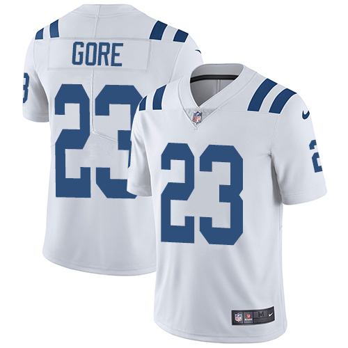 Youth Nike Indianapolis Colts #23 Frank Gore White Vapor Untouchable Elite Player NFL Jersey