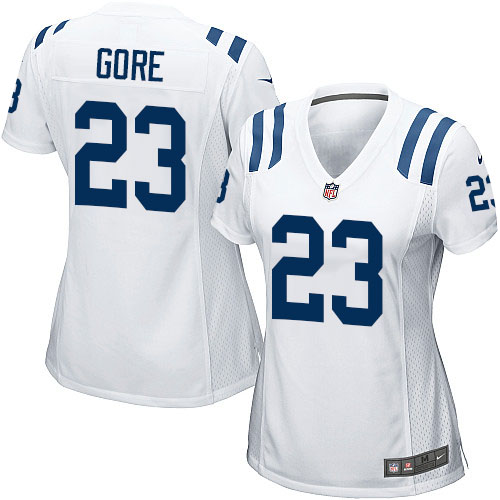 Women's Nike Indianapolis Colts #23 Frank Gore Game White NFL Jersey