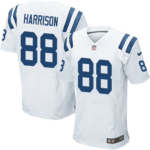 Men's Nike Indianapolis Colts #88 Marvin Harrison Elite White NFL Jersey