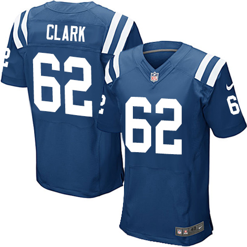 Men's Nike Indianapolis Colts #62 Le'Raven Clark Elite Royal Blue Team Color NFL Jersey