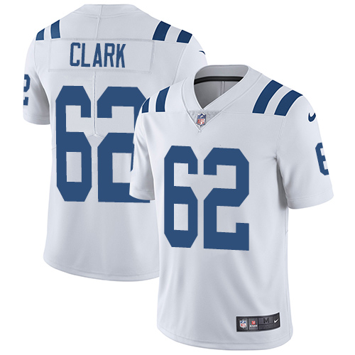 Men's Nike Indianapolis Colts #62 Le'Raven Clark White Vapor Untouchable Limited Player NFL Jersey