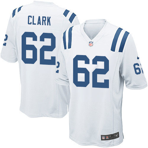 Men's Nike Indianapolis Colts #62 Le'Raven Clark Game White NFL Jersey