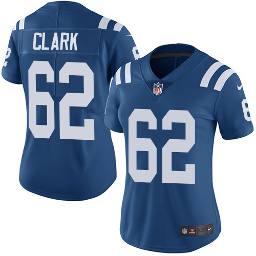 Women's Nike Indianapolis Colts #62 Le'Raven Clark Royal Blue Team Color Vapor Untouchable Elite Player NFL Jersey