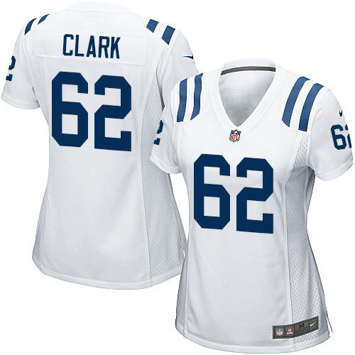 Women's Nike Indianapolis Colts #62 Le'Raven Clark Game White NFL Jersey