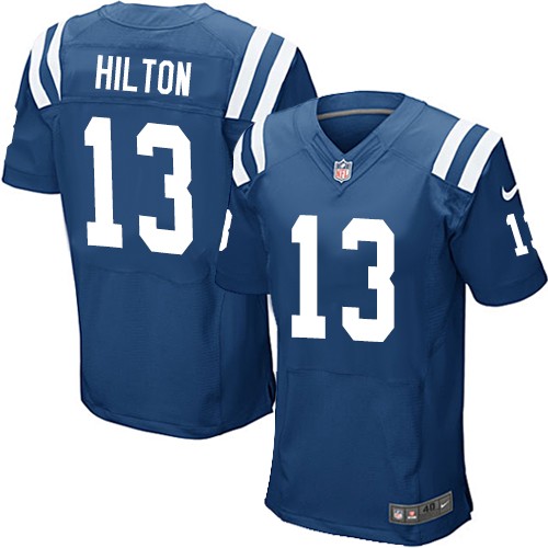 Men's Nike Indianapolis Colts #13 T.Y. Hilton Elite Royal Blue Team Color NFL Jersey
