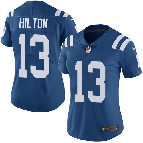 Women's Nike Indianapolis Colts #13 T.Y. Hilton Royal Blue Team Color Vapor Untouchable Elite Player NFL Jersey
