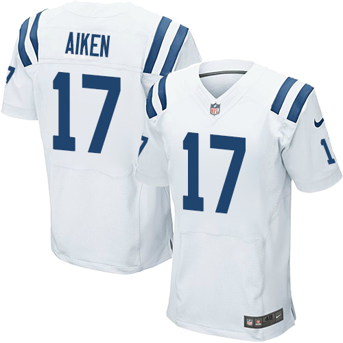 Men's Nike Indianapolis Colts #17 Kamar Aiken Elite White NFL Jersey