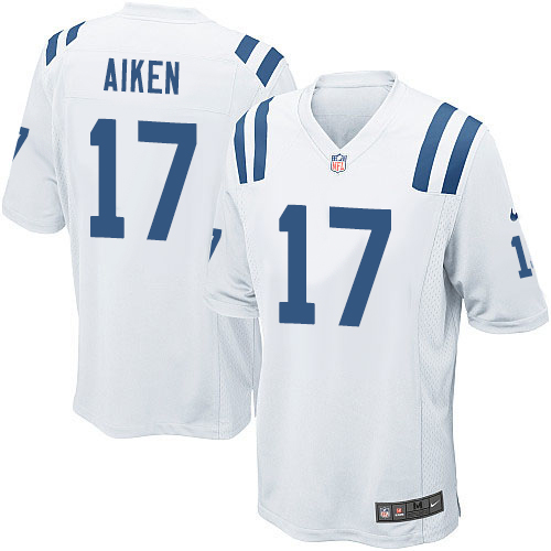 Men's Nike Indianapolis Colts #17 Kamar Aiken Game White NFL Jersey