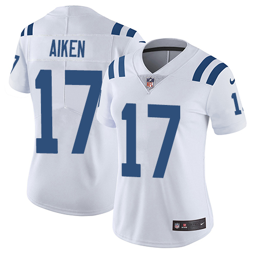 Women's Nike Indianapolis Colts #17 Kamar Aiken White Vapor Untouchable Elite Player NFL Jersey