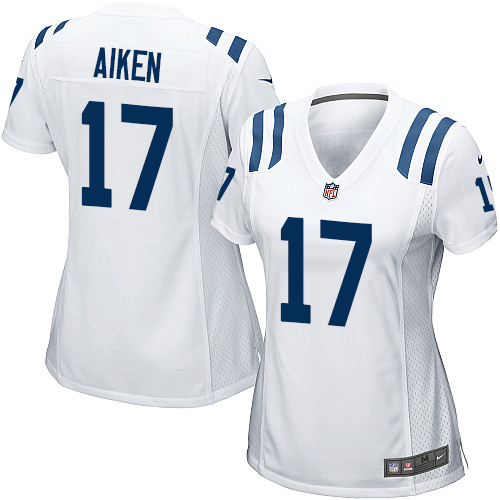 Women's Nike Indianapolis Colts #17 Kamar Aiken Game White NFL Jersey