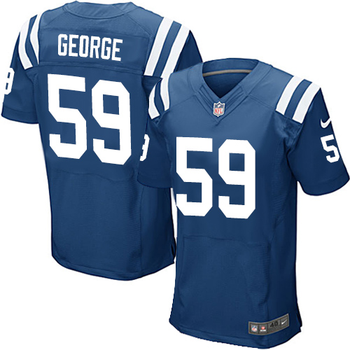 Men's Nike Indianapolis Colts #59 Jeremiah George Elite Royal Blue Team Color NFL Jersey