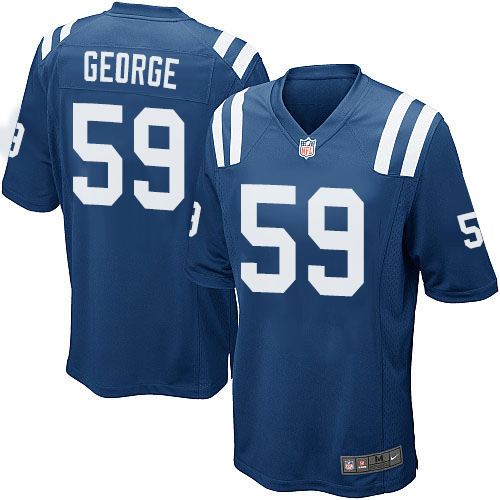 Men's Nike Indianapolis Colts #59 Jeremiah George Game Royal Blue Team Color NFL Jersey