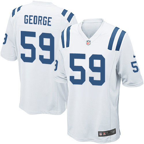 Men's Nike Indianapolis Colts #59 Jeremiah George Game White NFL Jersey