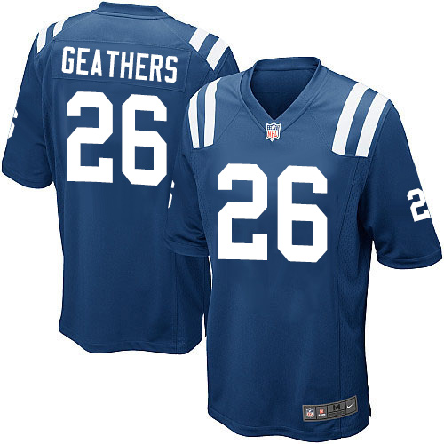 Men's Nike Indianapolis Colts #26 Clayton Geathers Game Royal Blue Team Color NFL Jersey