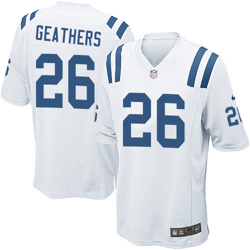 Men's Nike Indianapolis Colts #26 Clayton Geathers Game White NFL Jersey