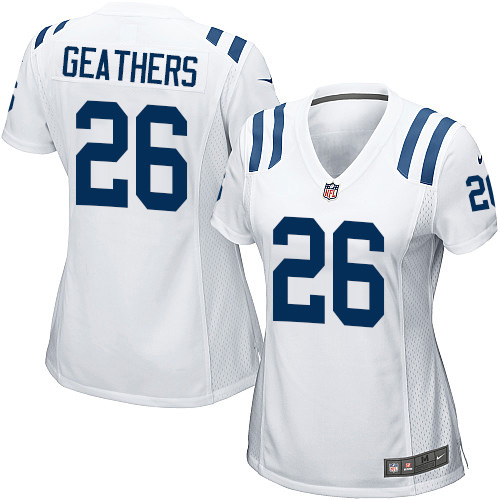 Women's Nike Indianapolis Colts #26 Clayton Geathers Game White NFL Jersey