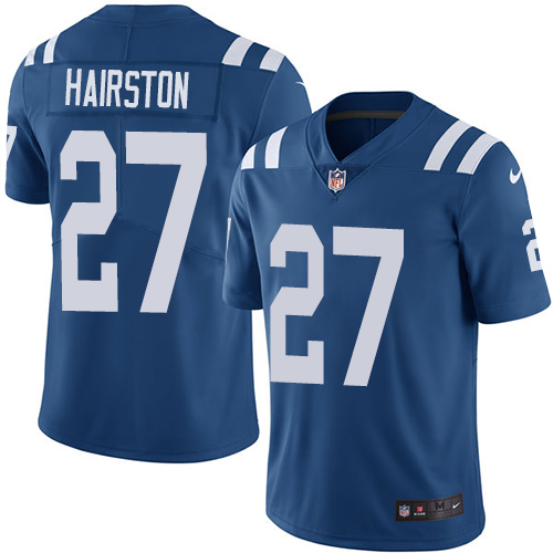 Youth Nike Indianapolis Colts #27 Nate Hairston Royal Blue Team Color Vapor Untouchable Elite Player NFL Jersey