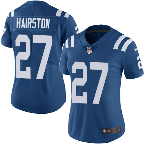 Women's Nike Indianapolis Colts #27 Nate Hairston Royal Blue Team Color Vapor Untouchable Elite Player NFL Jersey