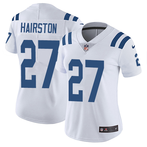 Women's Nike Indianapolis Colts #27 Nate Hairston White Vapor Untouchable Elite Player NFL Jersey