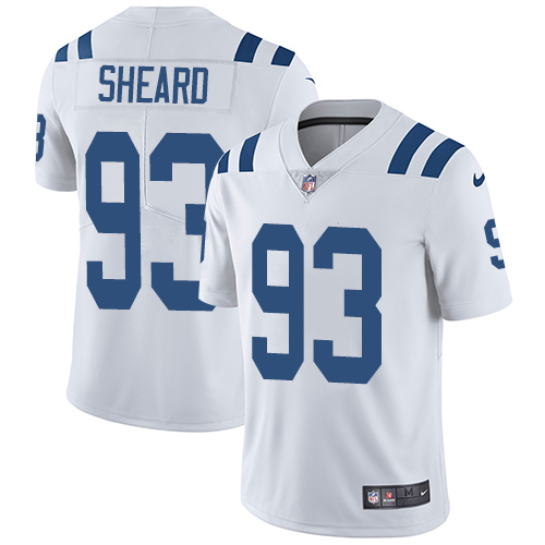 Men's Nike Indianapolis Colts #93 Jabaal Sheard White Vapor Untouchable Limited Player NFL Jersey