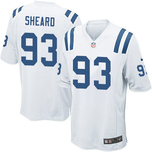 Men's Nike Indianapolis Colts #93 Jabaal Sheard Game White NFL Jersey