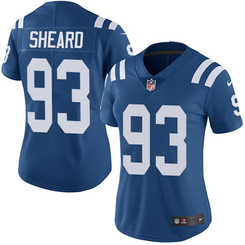 Women's Nike Indianapolis Colts #93 Jabaal Sheard Royal Blue Team Color Vapor Untouchable Elite Player NFL Jersey