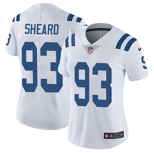 Women's Nike Indianapolis Colts #93 Jabaal Sheard White Vapor Untouchable Elite Player NFL Jersey