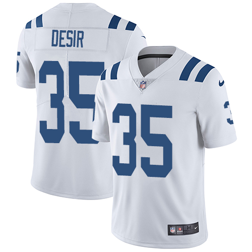 Men's Nike Indianapolis Colts #35 Pierre Desir White Vapor Untouchable Limited Player NFL Jersey