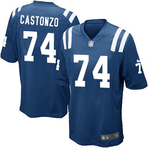 Men's Nike Indianapolis Colts #74 Anthony Castonzo Game Royal Blue Team Color NFL Jersey