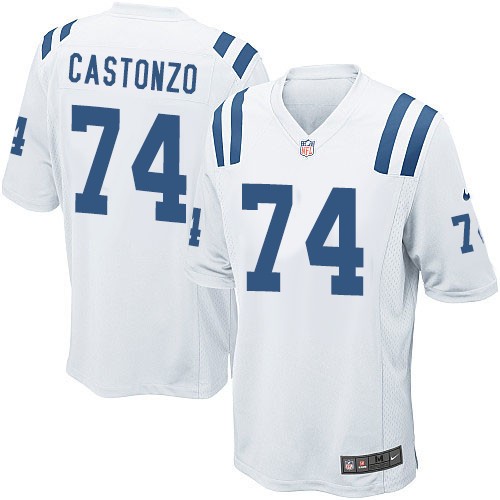 Men's Nike Indianapolis Colts #74 Anthony Castonzo Game White NFL Jersey