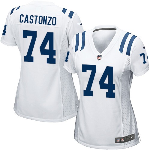 Women's Nike Indianapolis Colts #74 Anthony Castonzo Game White NFL Jersey