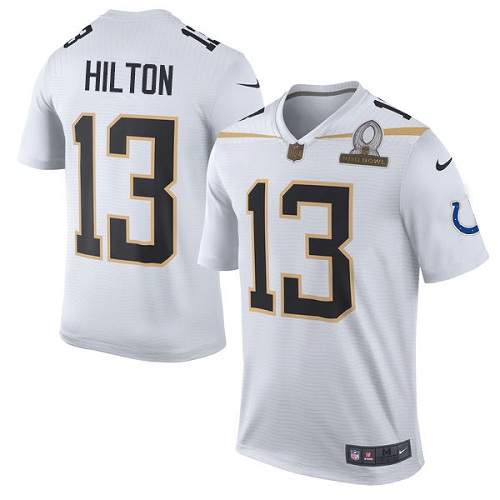 Men's Nike Indianapolis Colts #13 T.Y. Hilton Elite White Team Rice 2016 Pro Bowl NFL Jersey