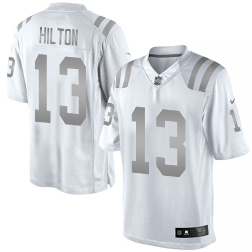 Men's Nike Indianapolis Colts #13 T.Y. Hilton Limited White Platinum NFL Jersey