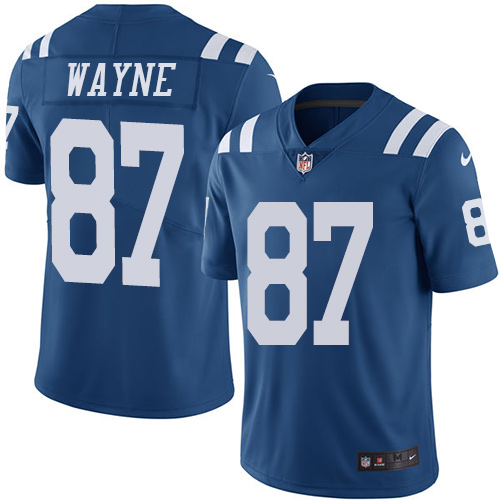 Men's Nike Indianapolis Colts #87 Reggie Wayne Limited Royal Blue Rush Vapor Untouchable NFL Jersey