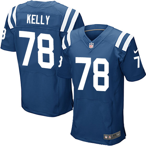 Men's Nike Indianapolis Colts #78 Ryan Kelly Elite Royal Blue Team Color NFL Jersey