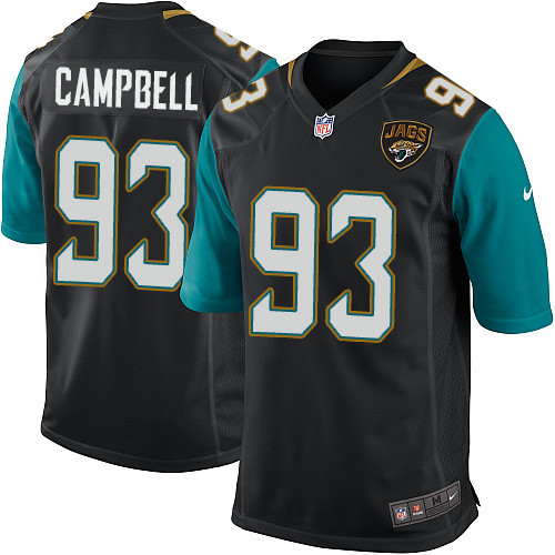 Men's Nike Jacksonville Jaguars #93 Calais Campbell Game Black Alternate NFL Jersey