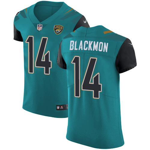 Men's Nike Jacksonville Jaguars #14 Justin Blackmon Teal Green Team Color Vapor Untouchable Elite Player NFL Jersey