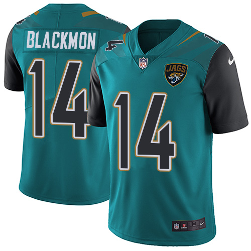 Men's Nike Jacksonville Jaguars #14 Justin Blackmon Teal Green Team Color Vapor Untouchable Limited Player NFL Jersey